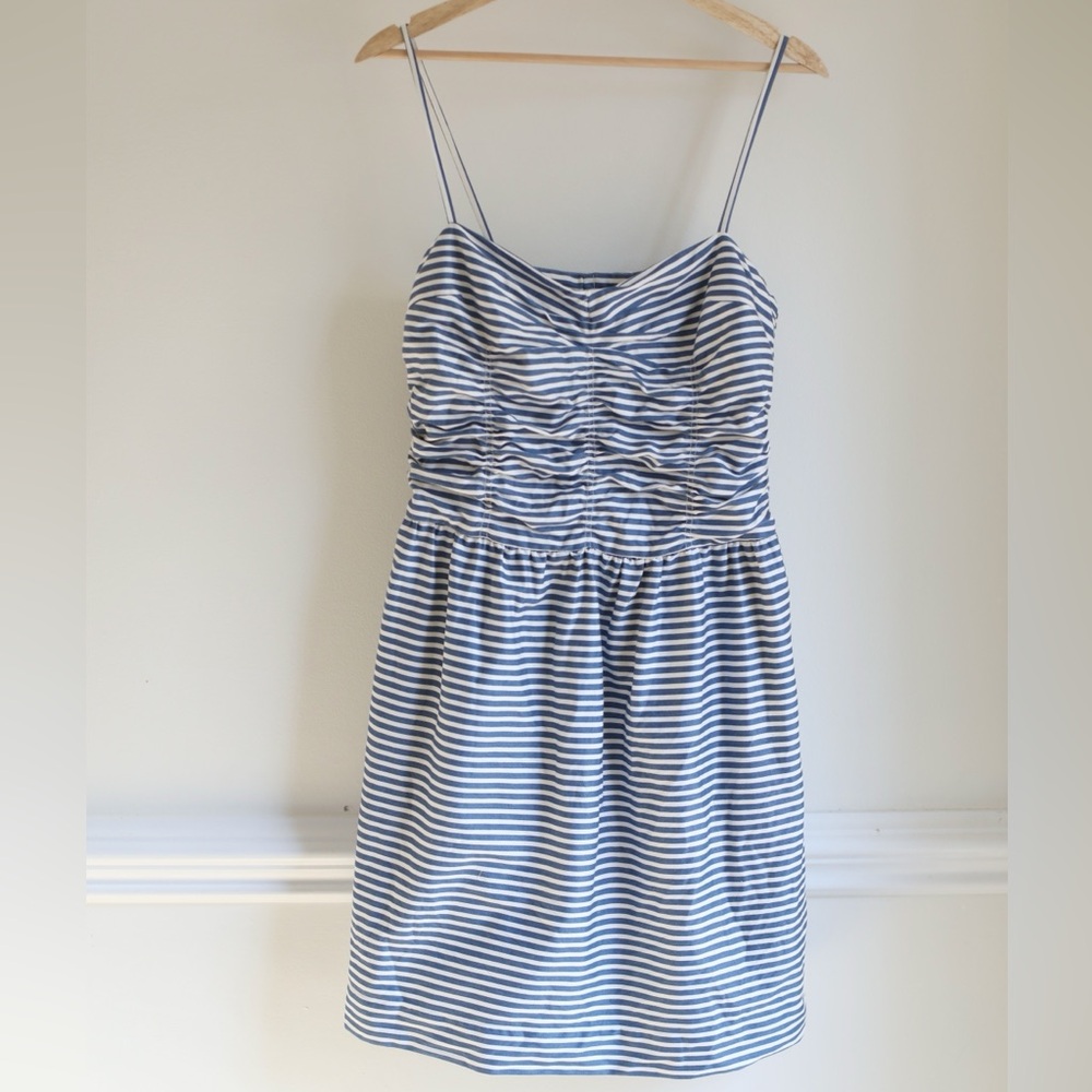 Polo Ralph Lauren Striped Sundress Blue‎ White Sweetheart Neckline Size 10
